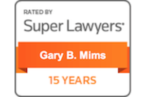 Super Lawyers Gary Mims - Badge